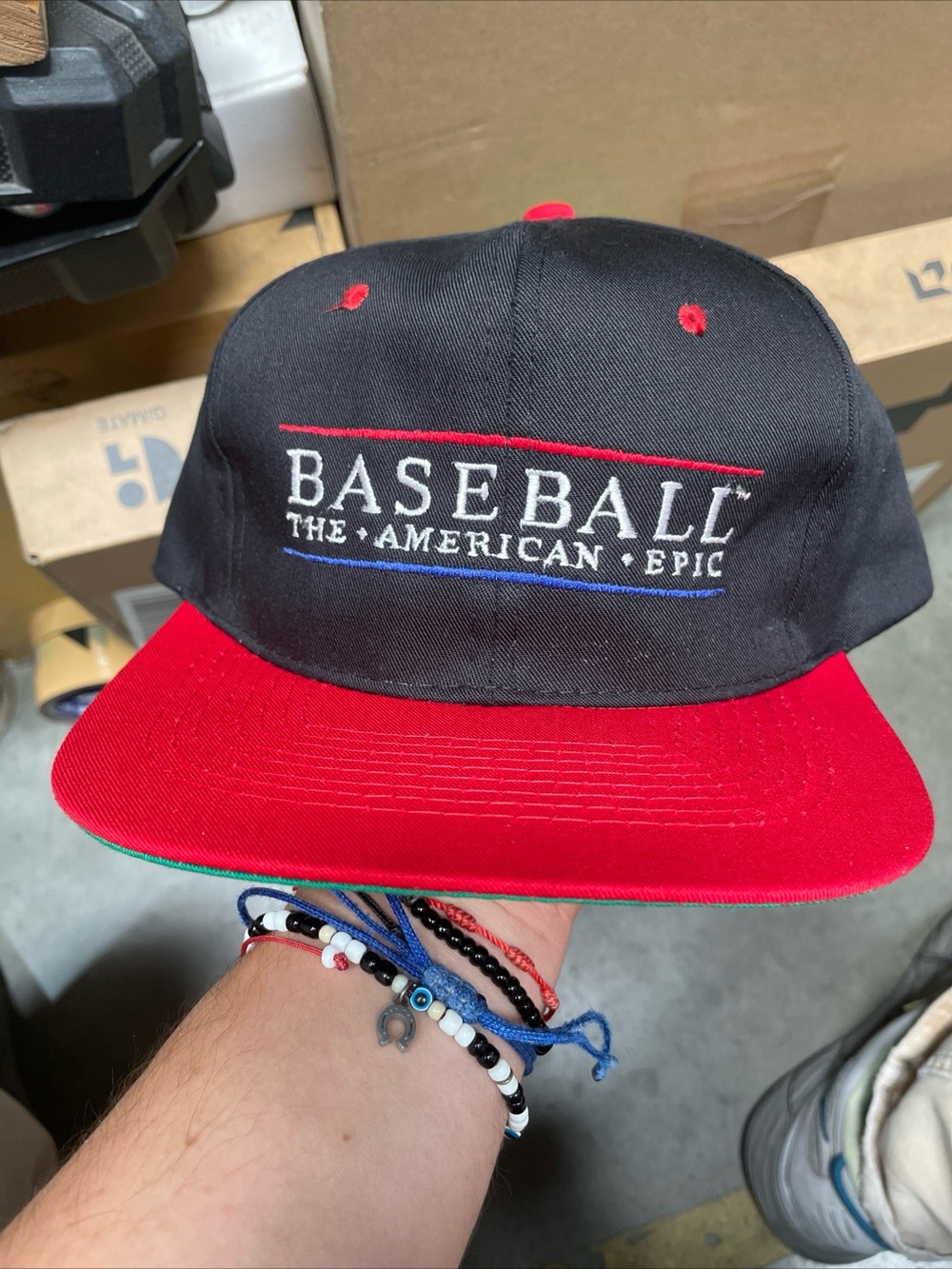 Vintage 1994 Baseball The American Epic Ken Burns SnapBack Cap (RARE)